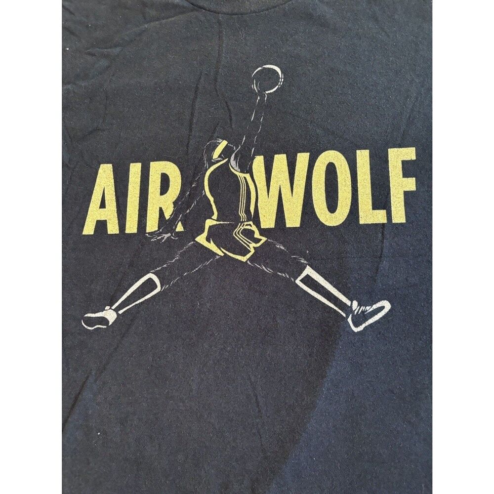 Black Air Wolf Basketball T-Shirt for Men - Size XL